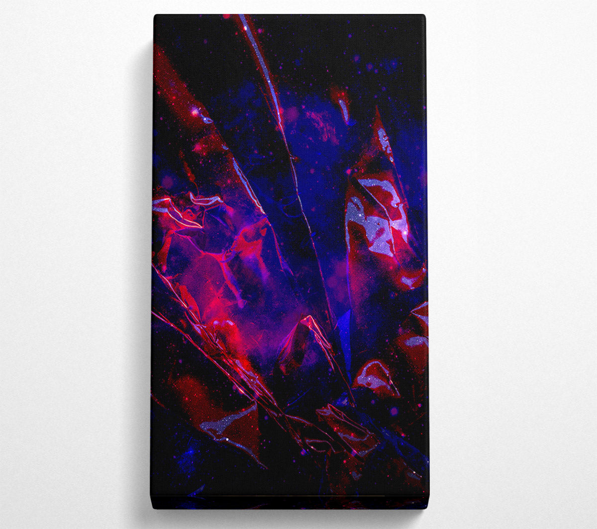 Red Cosmic Shimmer Canvas Wall Art