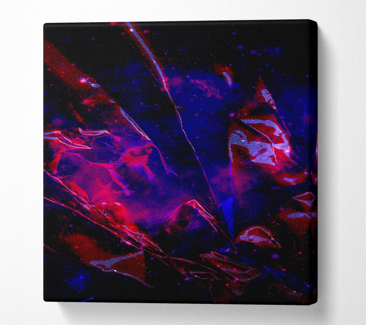 Red Cosmic Shimmer Canvas Wall Art