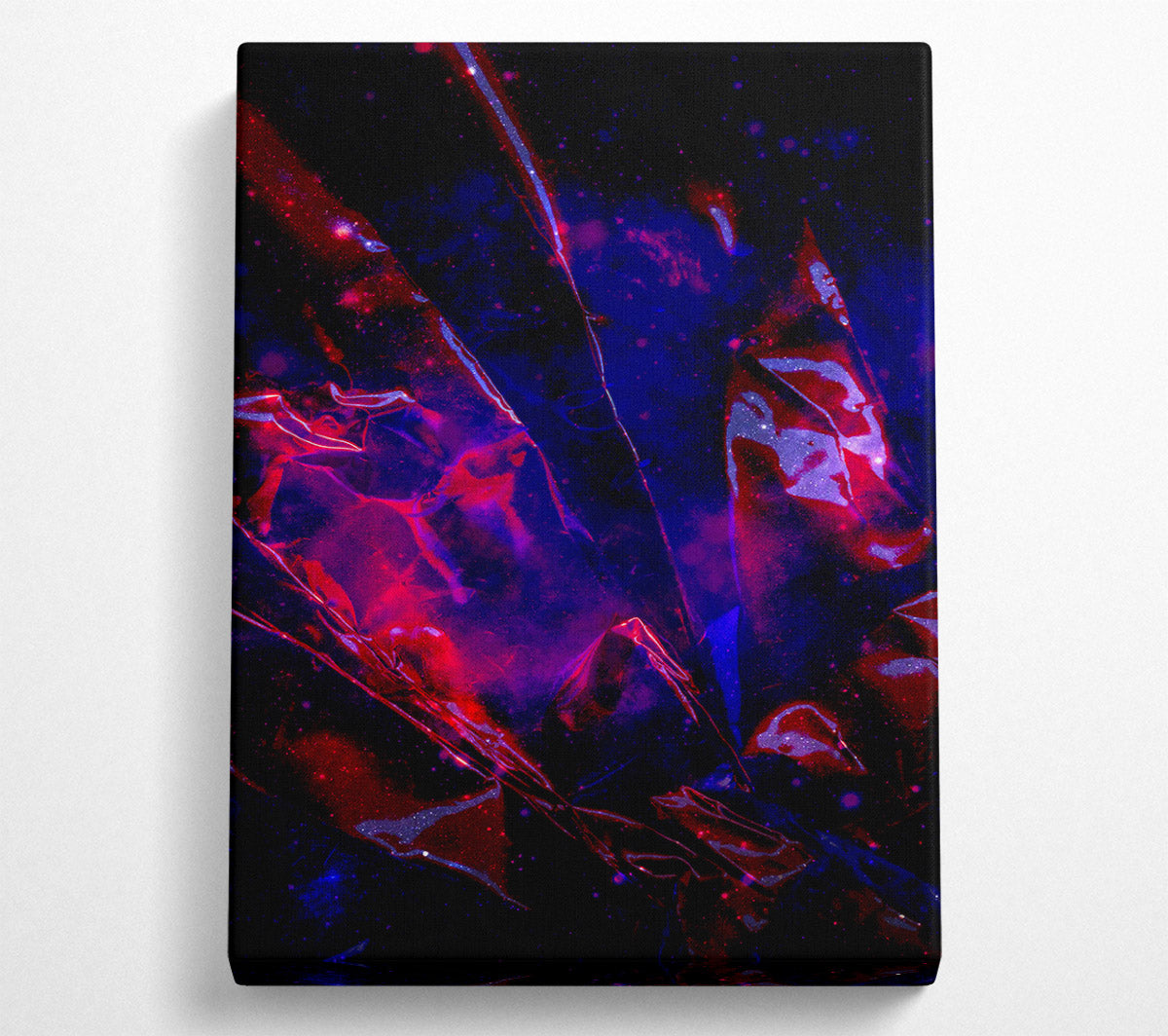 Red Cosmic Shimmer Canvas Wall Art