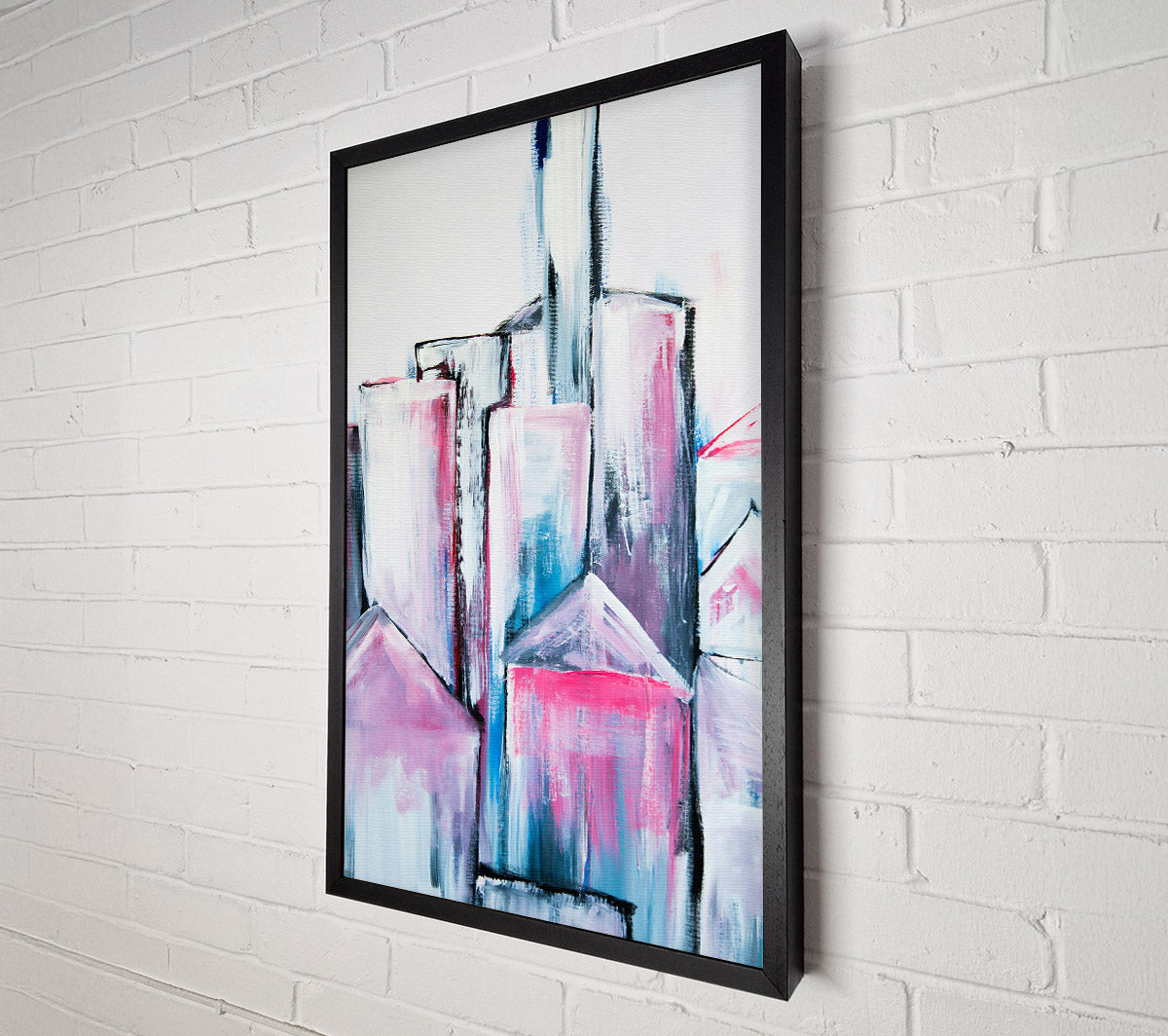 Pink Cityscape Dreams Canvas Wall Art