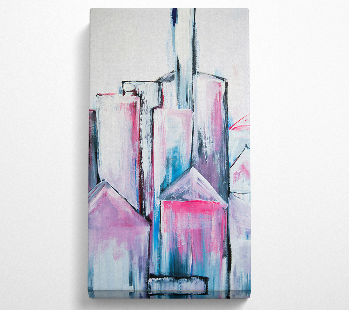 Pink Cityscape Dreams Canvas Wall Art