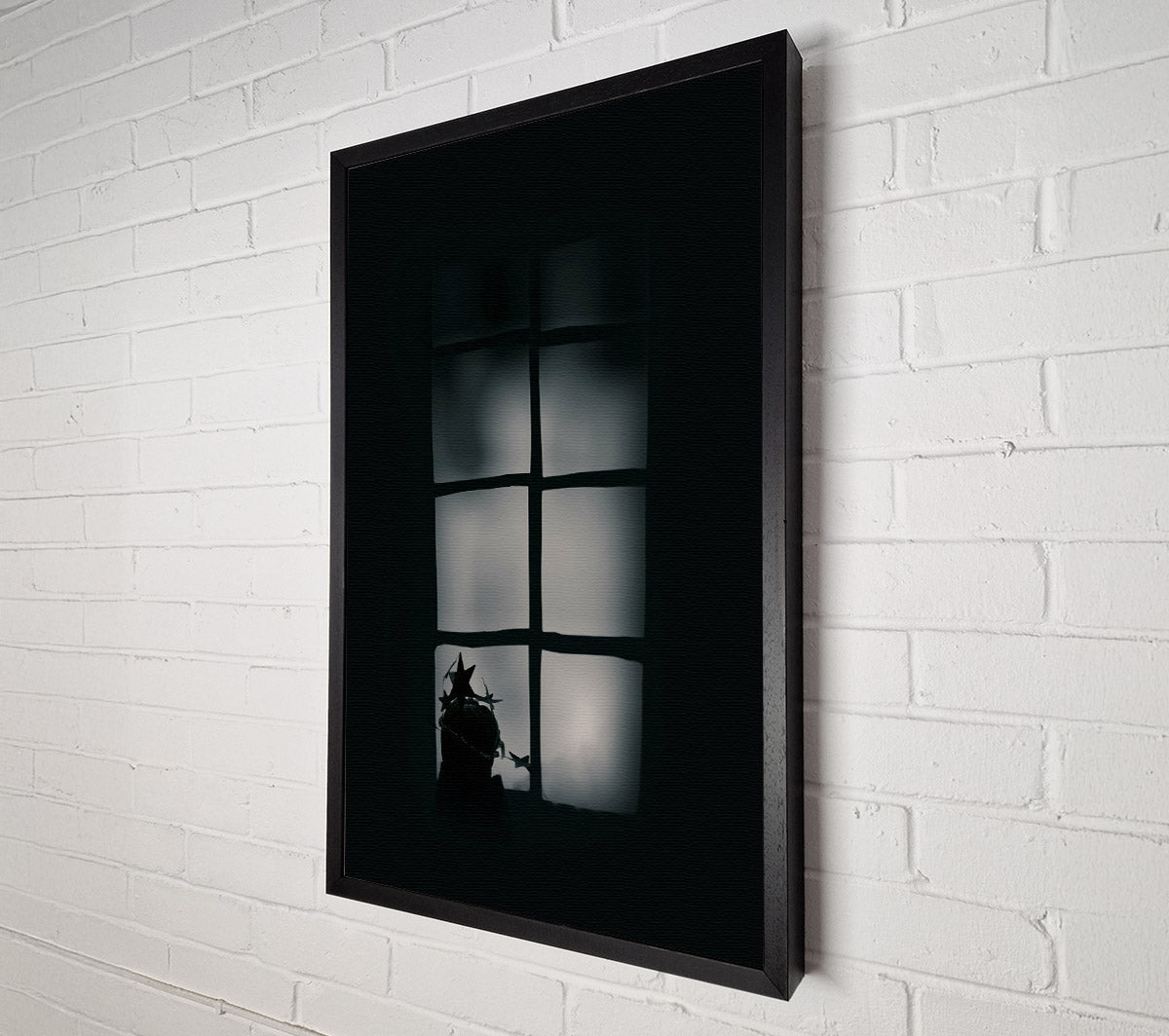 Silhouetted Stars In Grey Canvas Wall Art