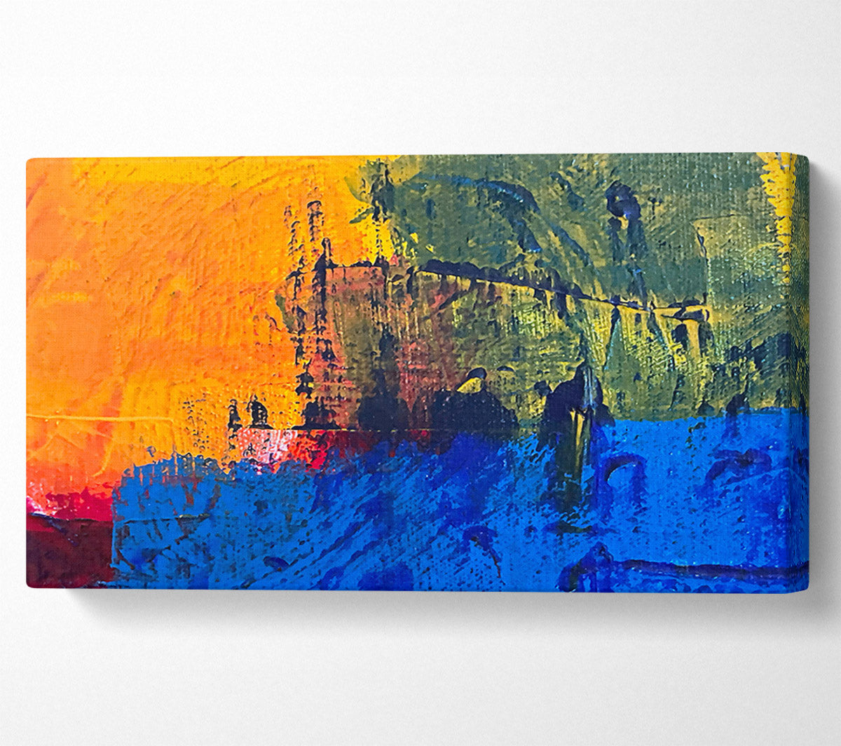 The Orange Abstract Canvas Wall Art