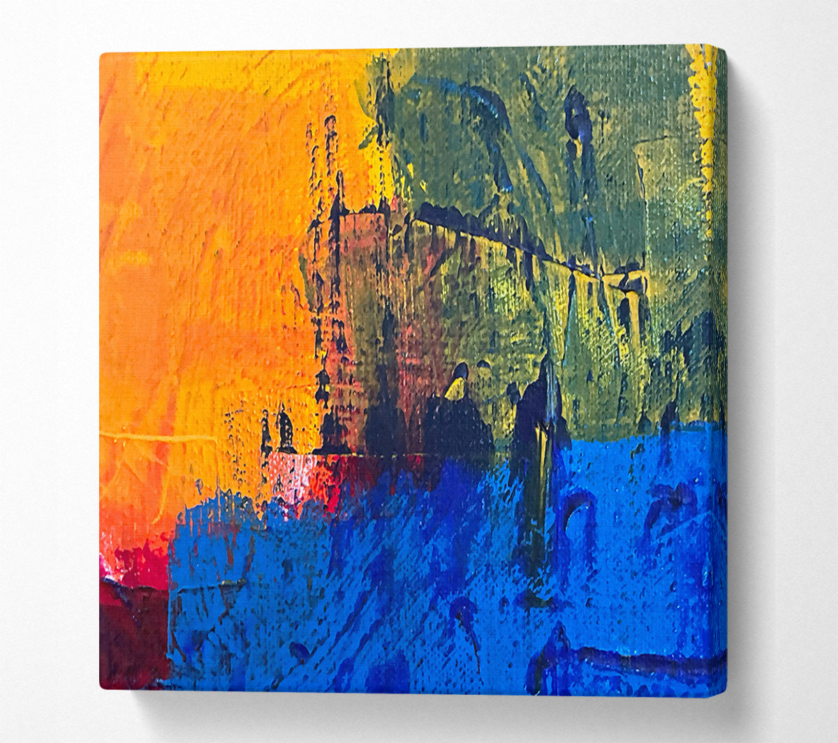 The Orange Abstract Canvas Wall Art