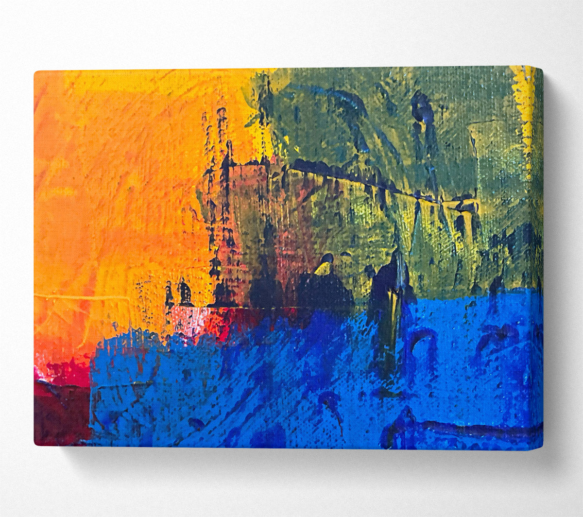 The Orange Abstract Canvas Wall Art