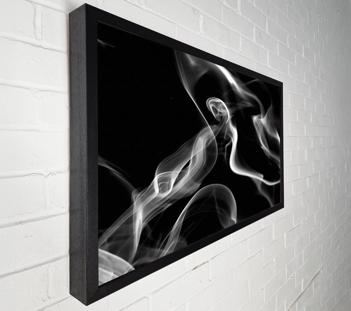 White Smoke Abstraction Canvas Wall Art
