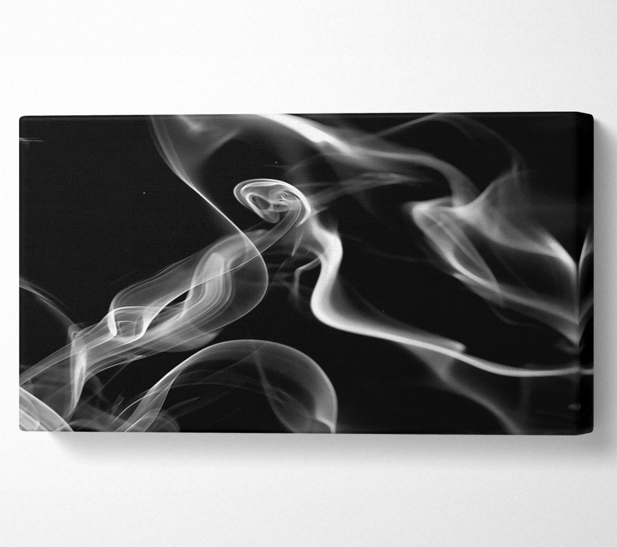 White Smoke Abstraction Canvas Wall Art