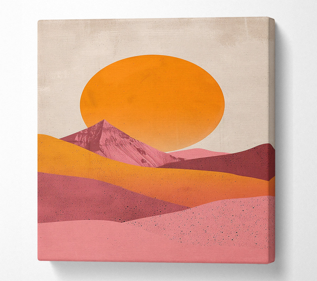 Pink Desert Sunset Canvas Print