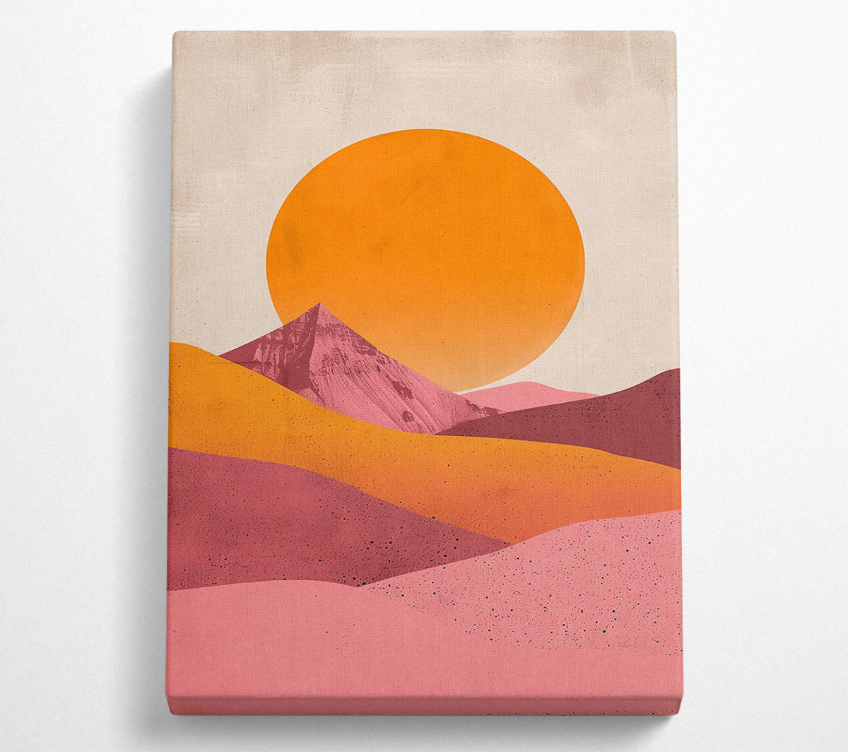 Pink Desert Sunset Canvas Print