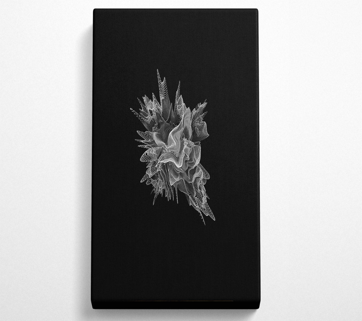 White Digital Burst Canvas Wall Art