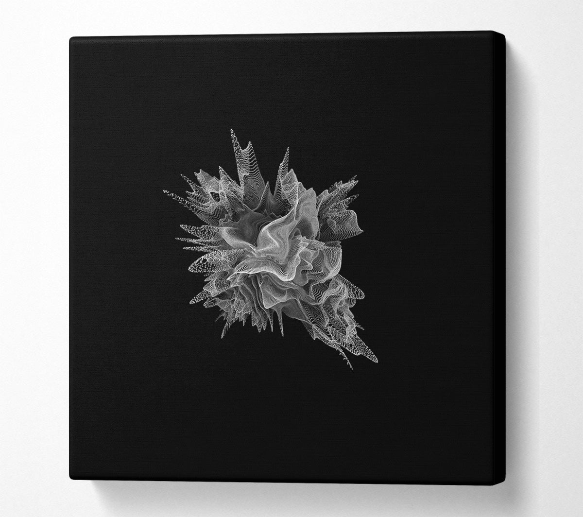 White Digital Burst Canvas Wall Art