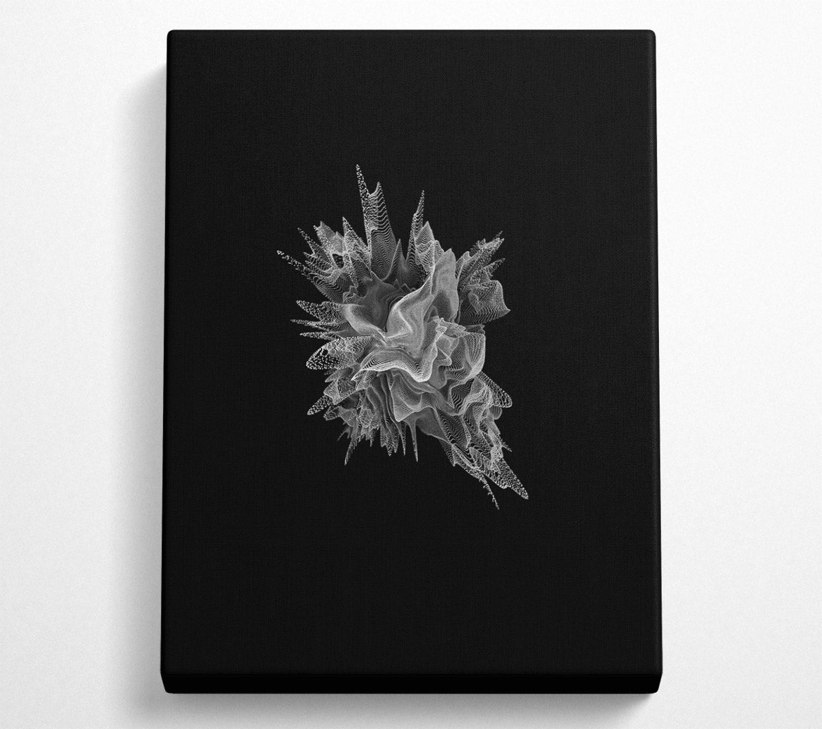 White Digital Burst Canvas Wall Art
