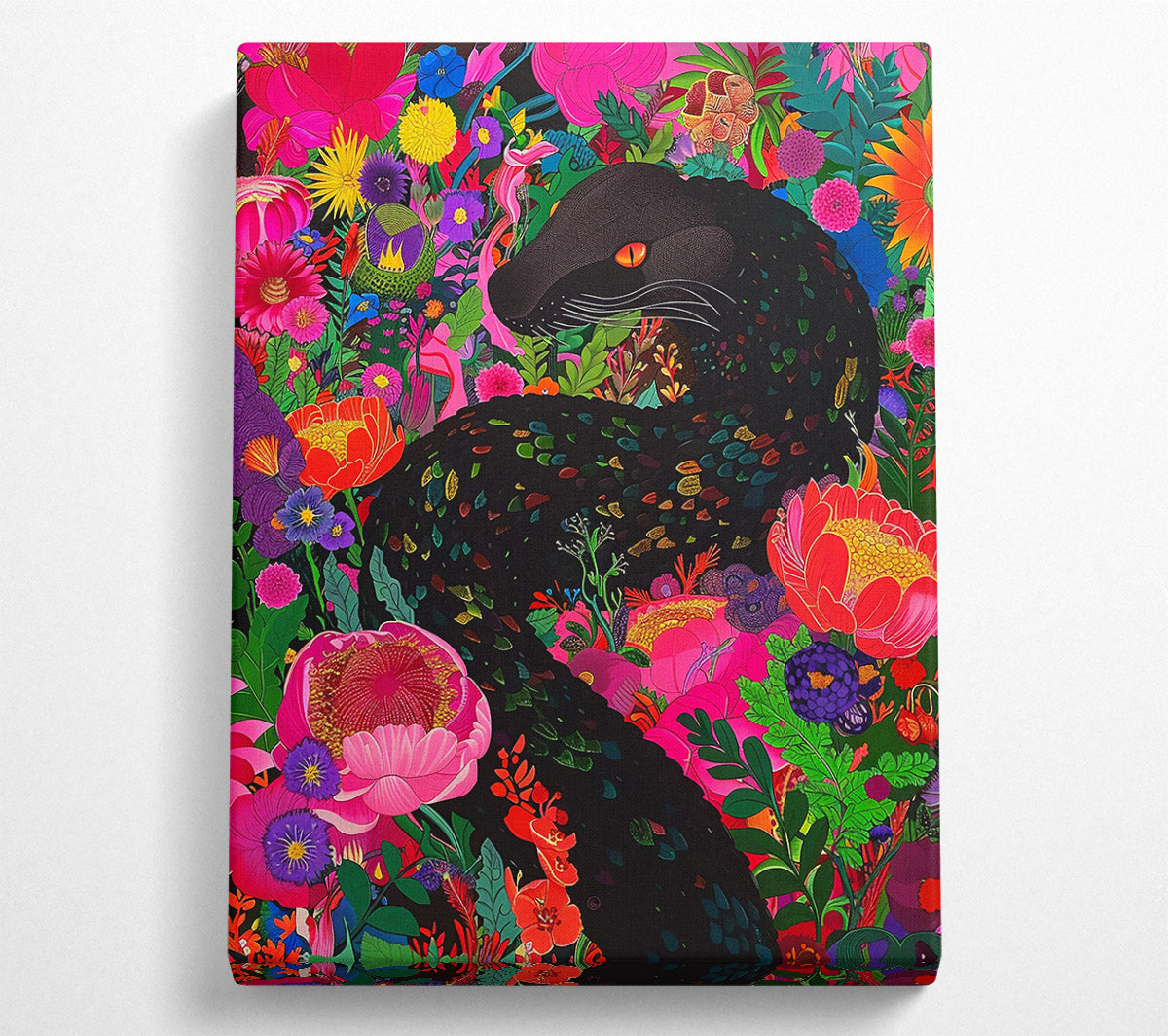 Pink Panther'S Bloom Canvas Wall Art