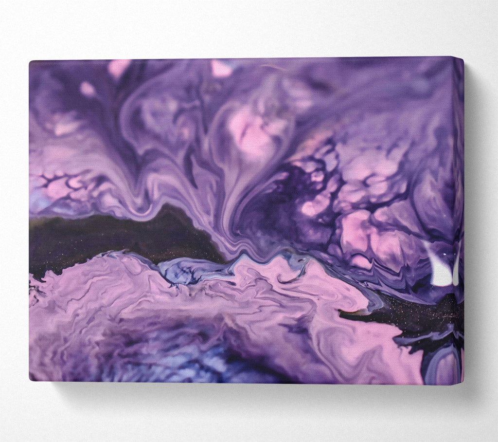 Purple Swirling Dreams Canvas Wall Art
