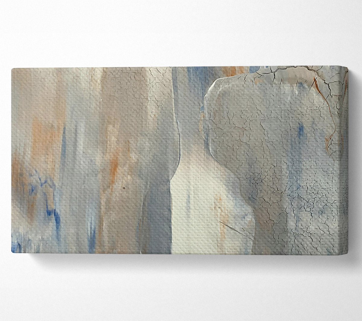 Silver Cracked Hues Canvas Wall Art