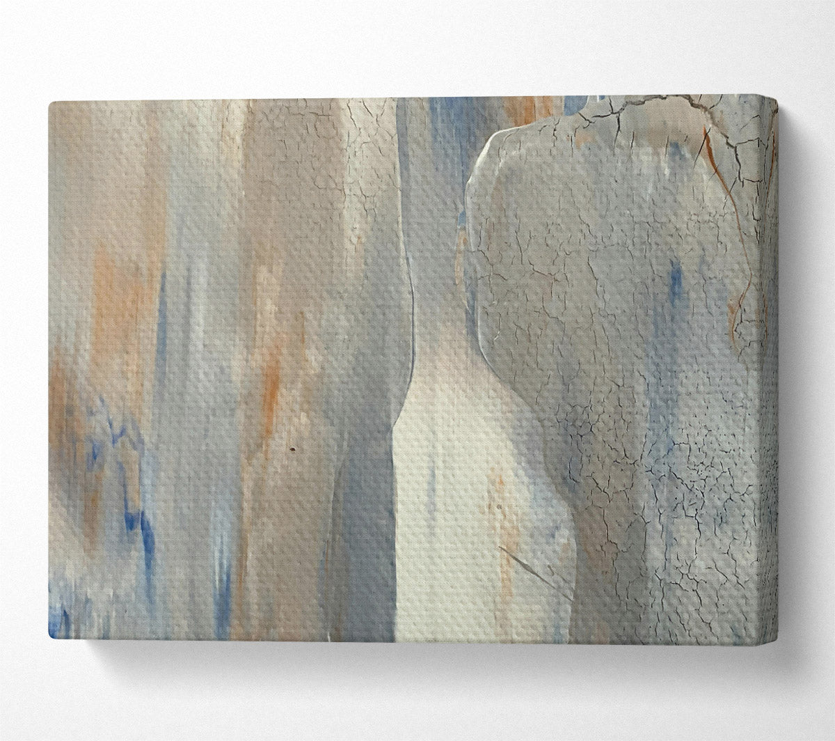 Silver Cracked Hues Canvas Wall Art