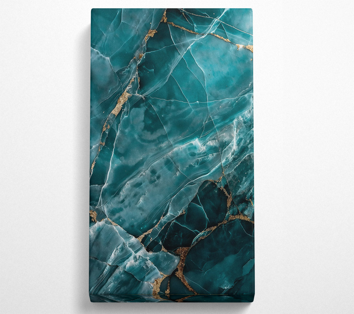 Teal Veined Marble Canvas Print
