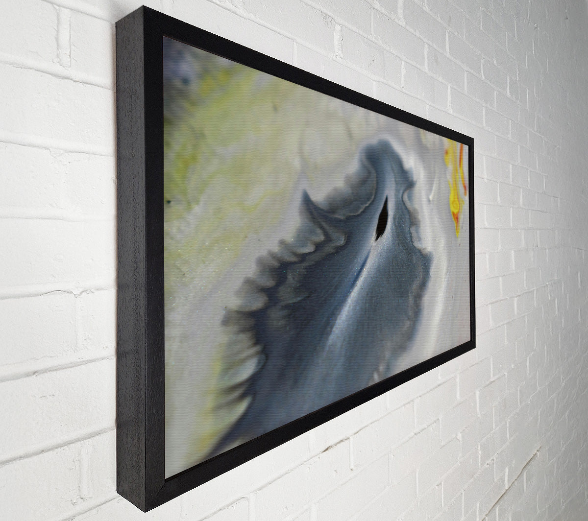 Silver Blue Swirl Canvas Wall Art