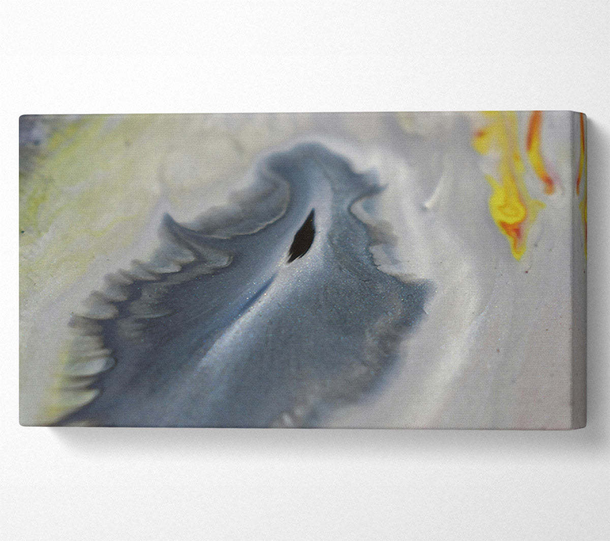 Silver Blue Swirl Canvas Wall Art