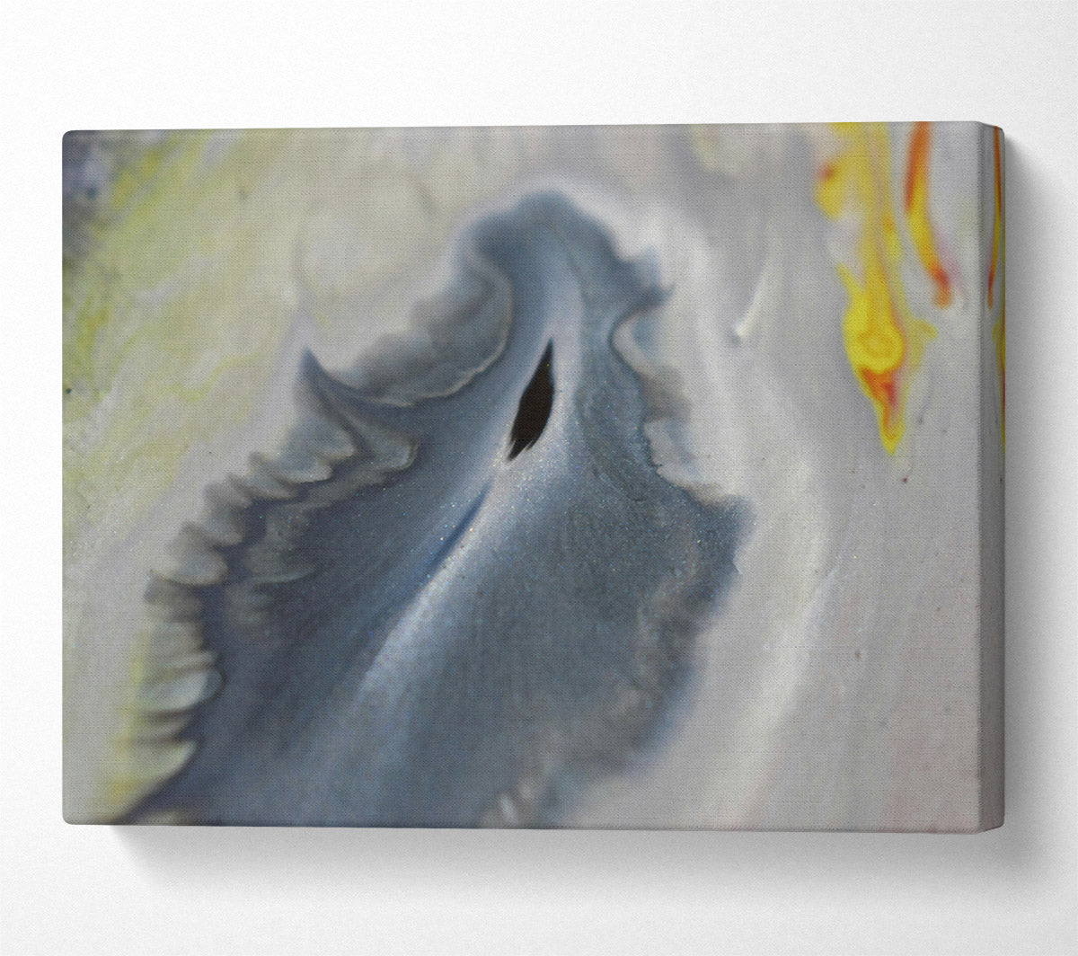 Silver Blue Swirl Canvas Wall Art