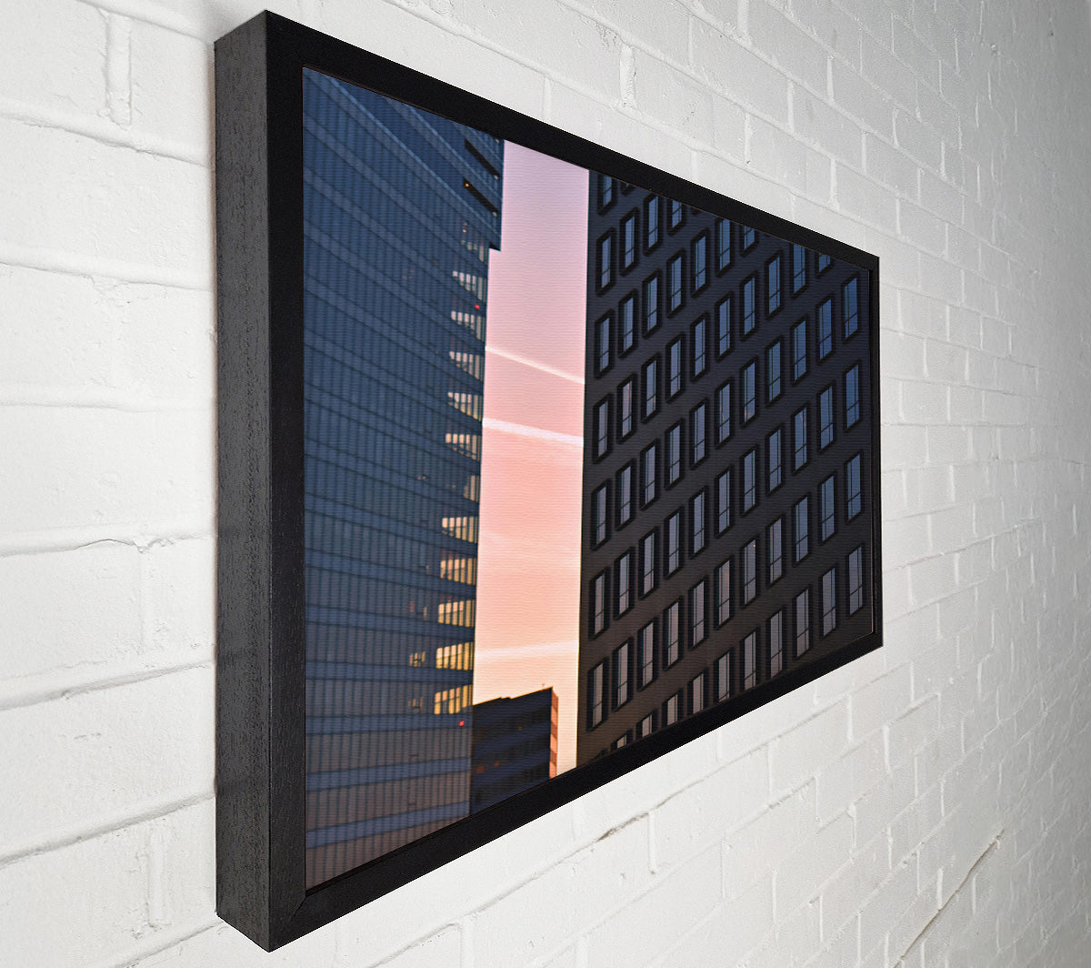 Black Windows At Dusk Canvas Wall Art
