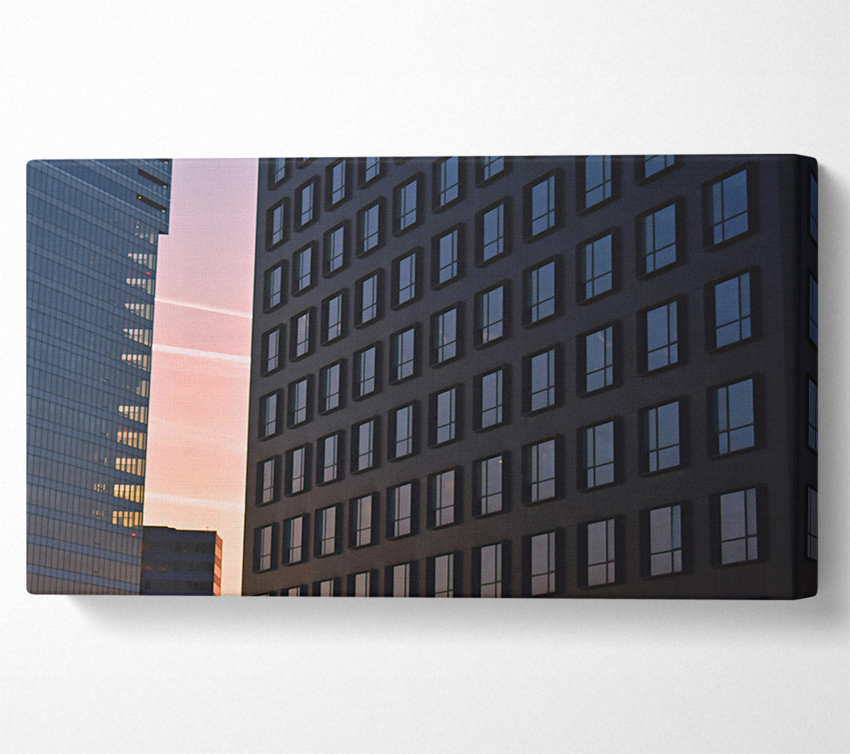Black Windows At Dusk Canvas Wall Art