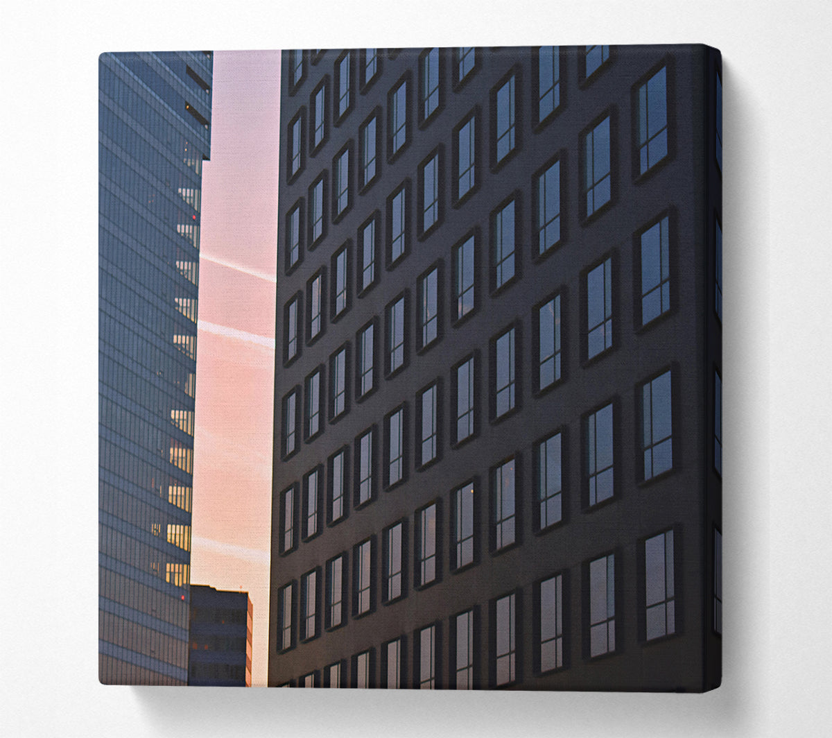 Black Windows At Dusk Canvas Wall Art
