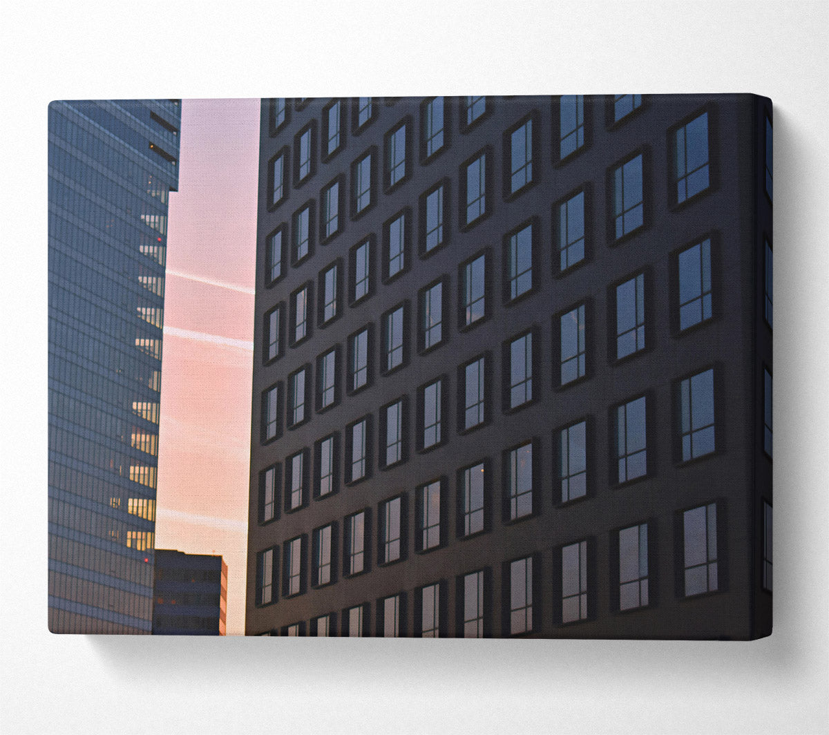 Black Windows At Dusk Canvas Wall Art