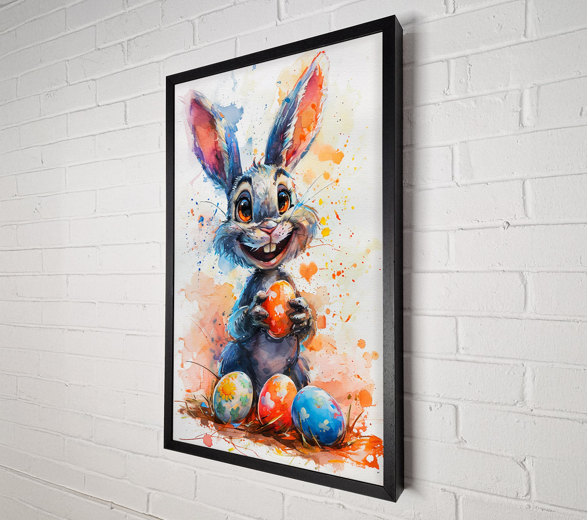 Blue Bunny'S Easter Surprise Canvas Print