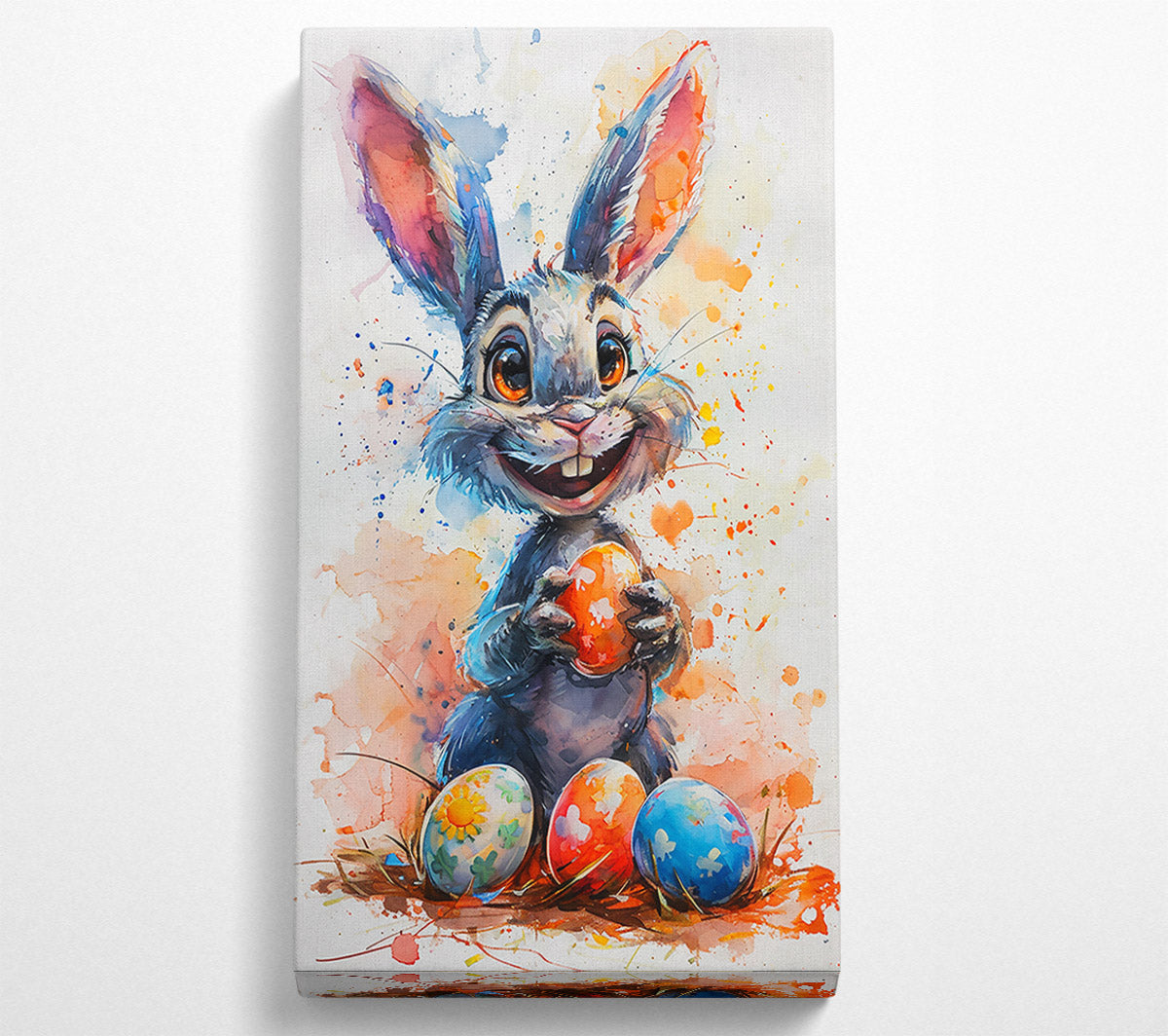 Blue Bunny'S Easter Surprise Canvas Print