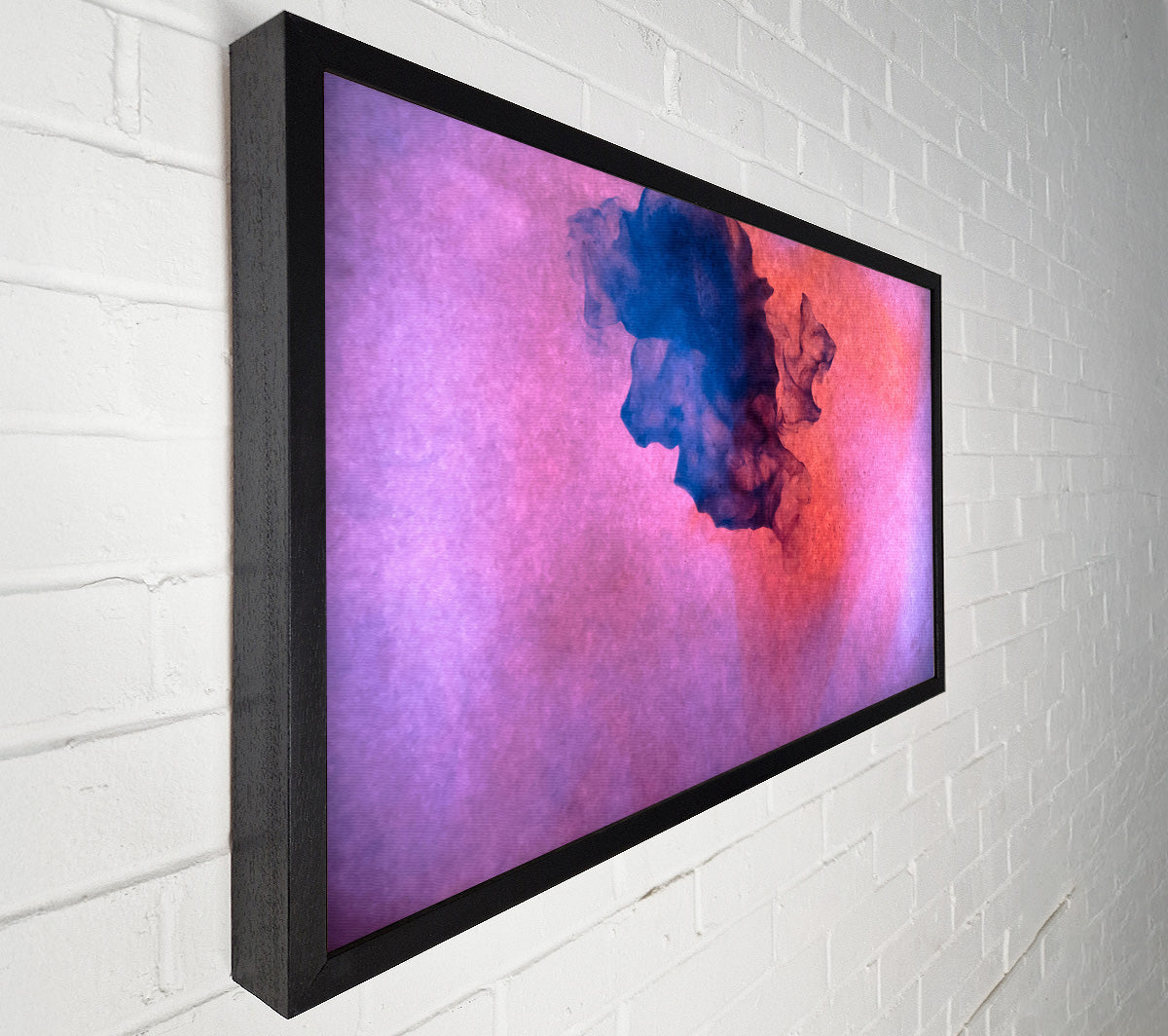 Purple Ink Bloom Canvas Wall Art