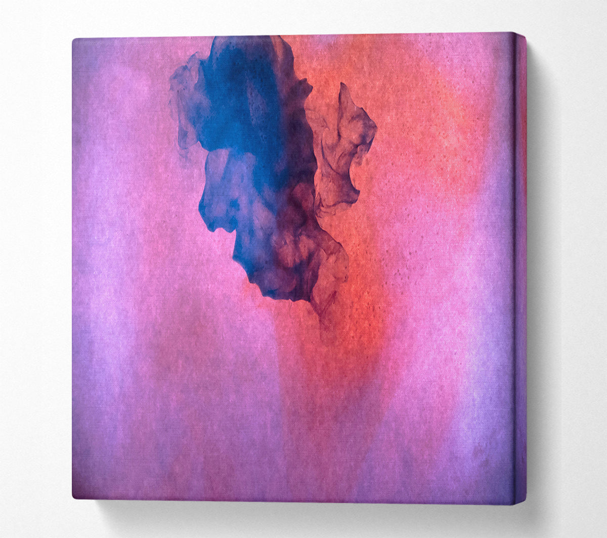 Purple Ink Bloom Canvas Wall Art