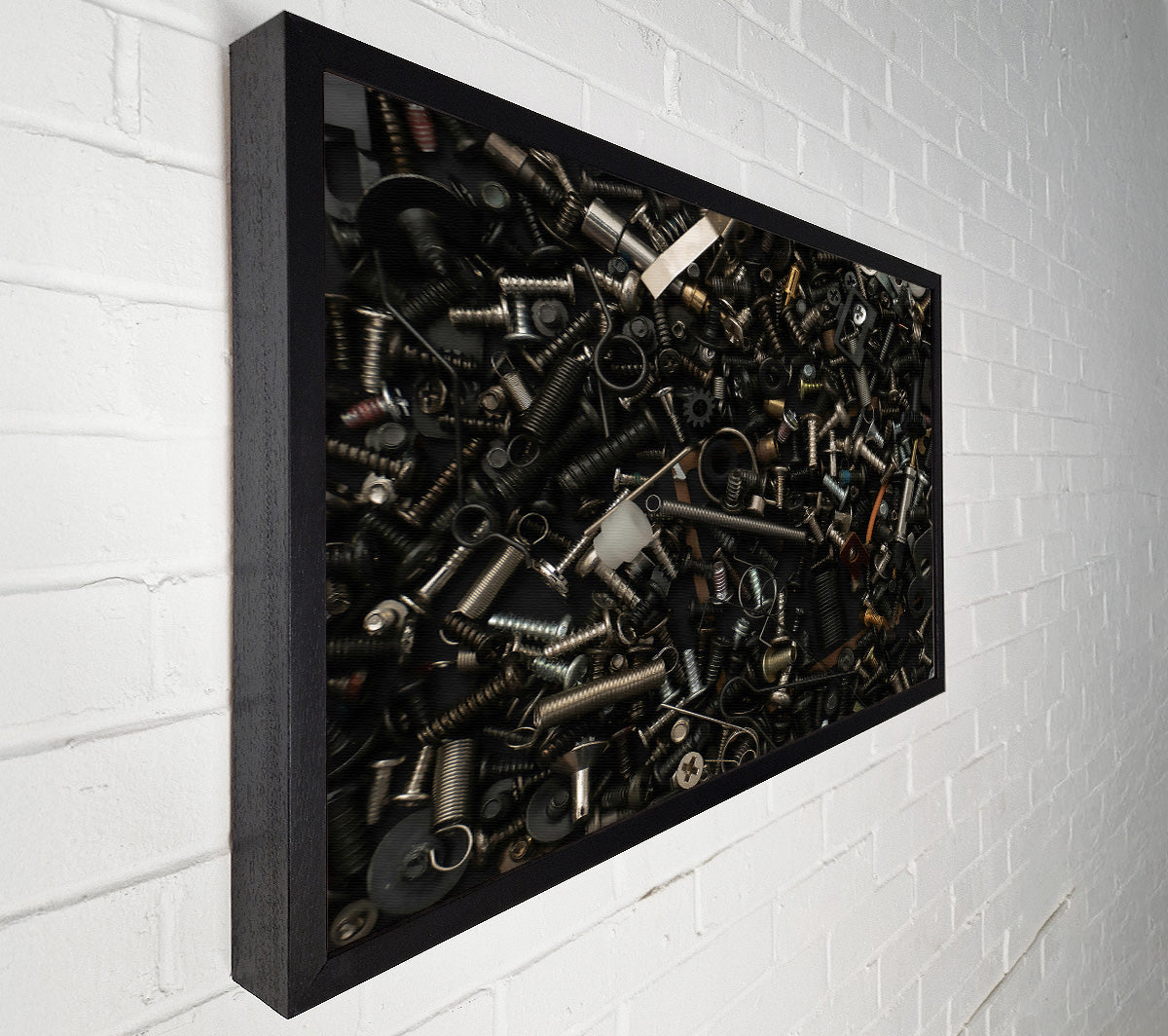 Silver Metal Chaos Canvas Wall Art