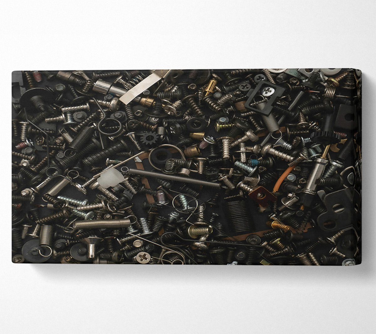Silver Metal Chaos Canvas Wall Art