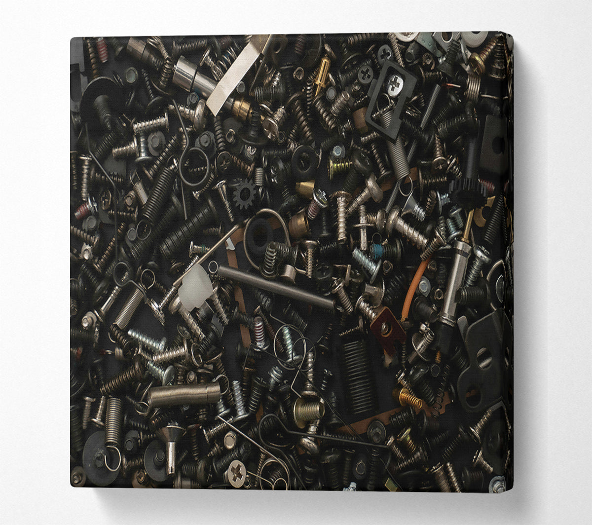 Silver Metal Chaos Canvas Wall Art