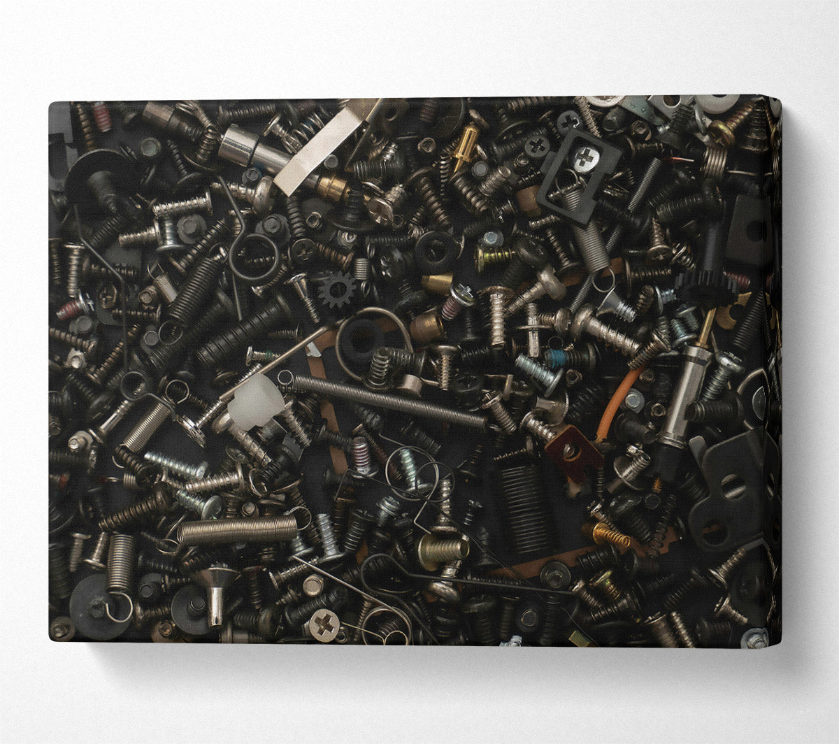 Silver Metal Chaos Canvas Wall Art