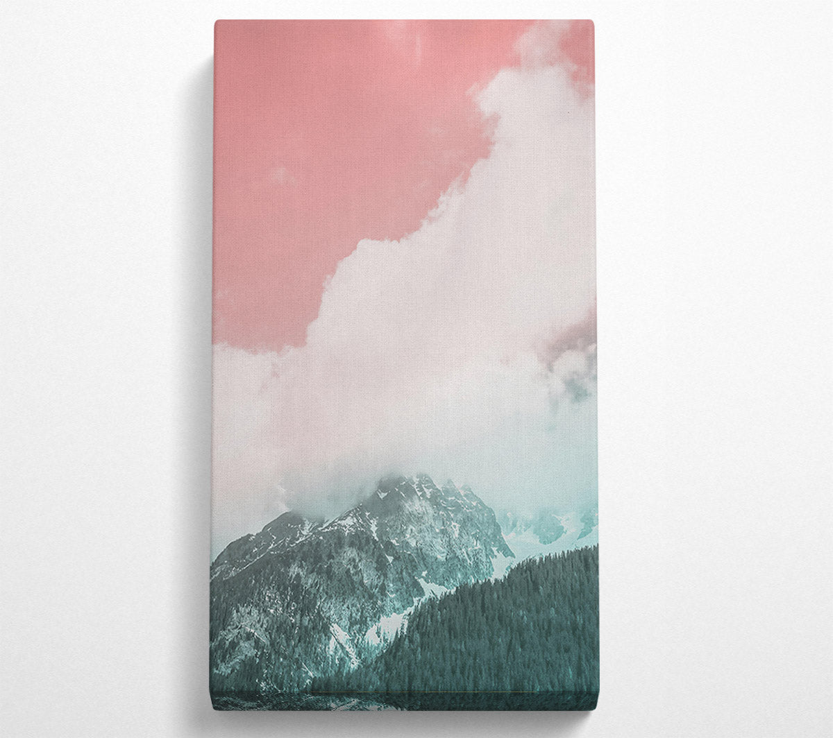 Pink Sky Mountain Escape Canvas Wall Art