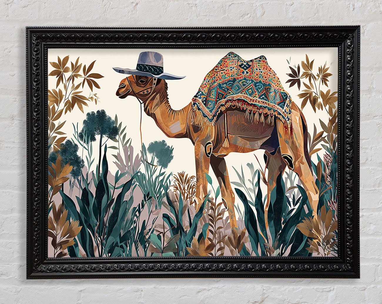 Camel Hat Egypt Framed Print