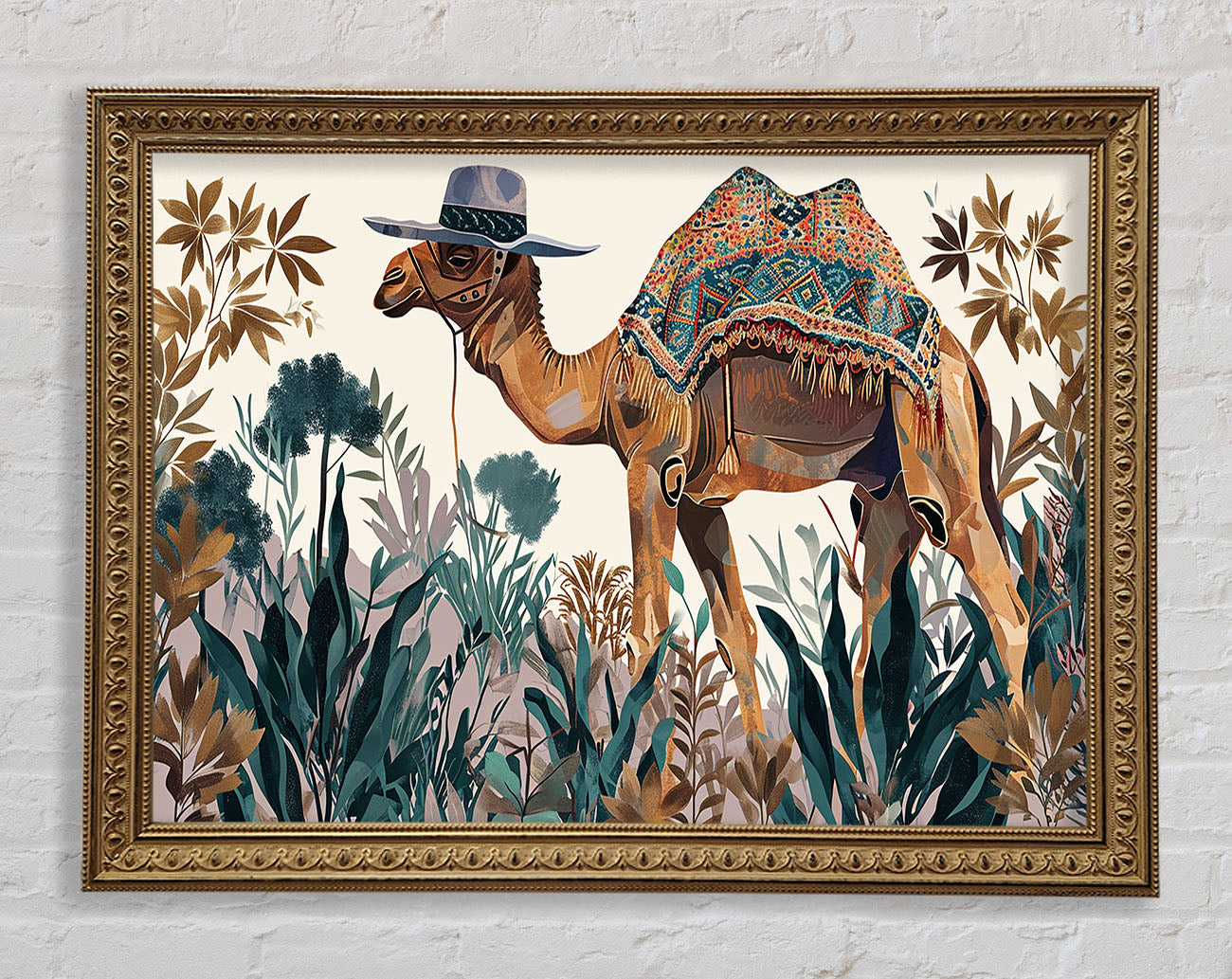 Camel Hat Egypt Framed Print