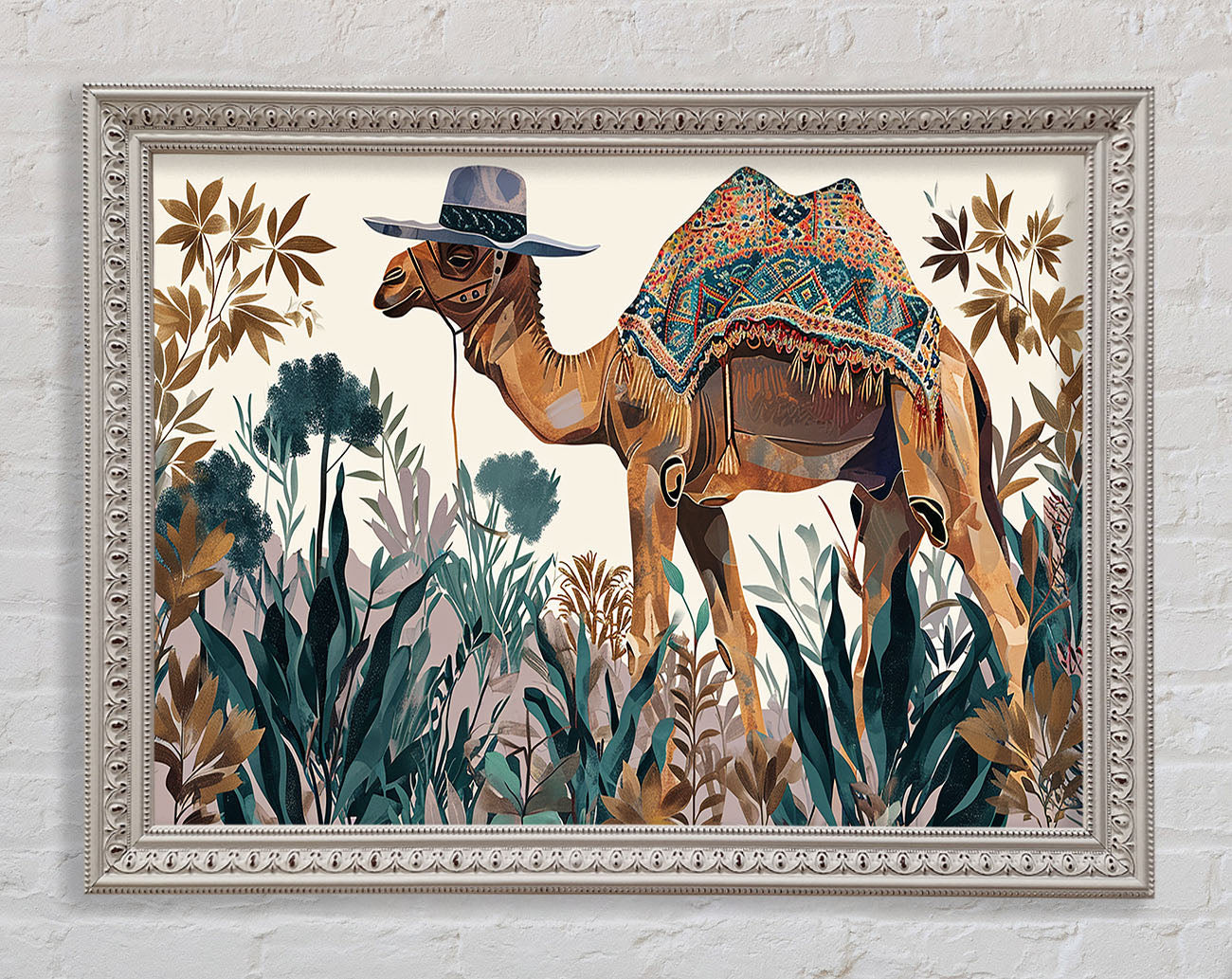 Camel Hat Egypt Framed Print