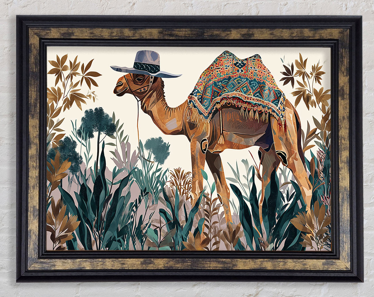 Camel Hat Egypt Framed Print