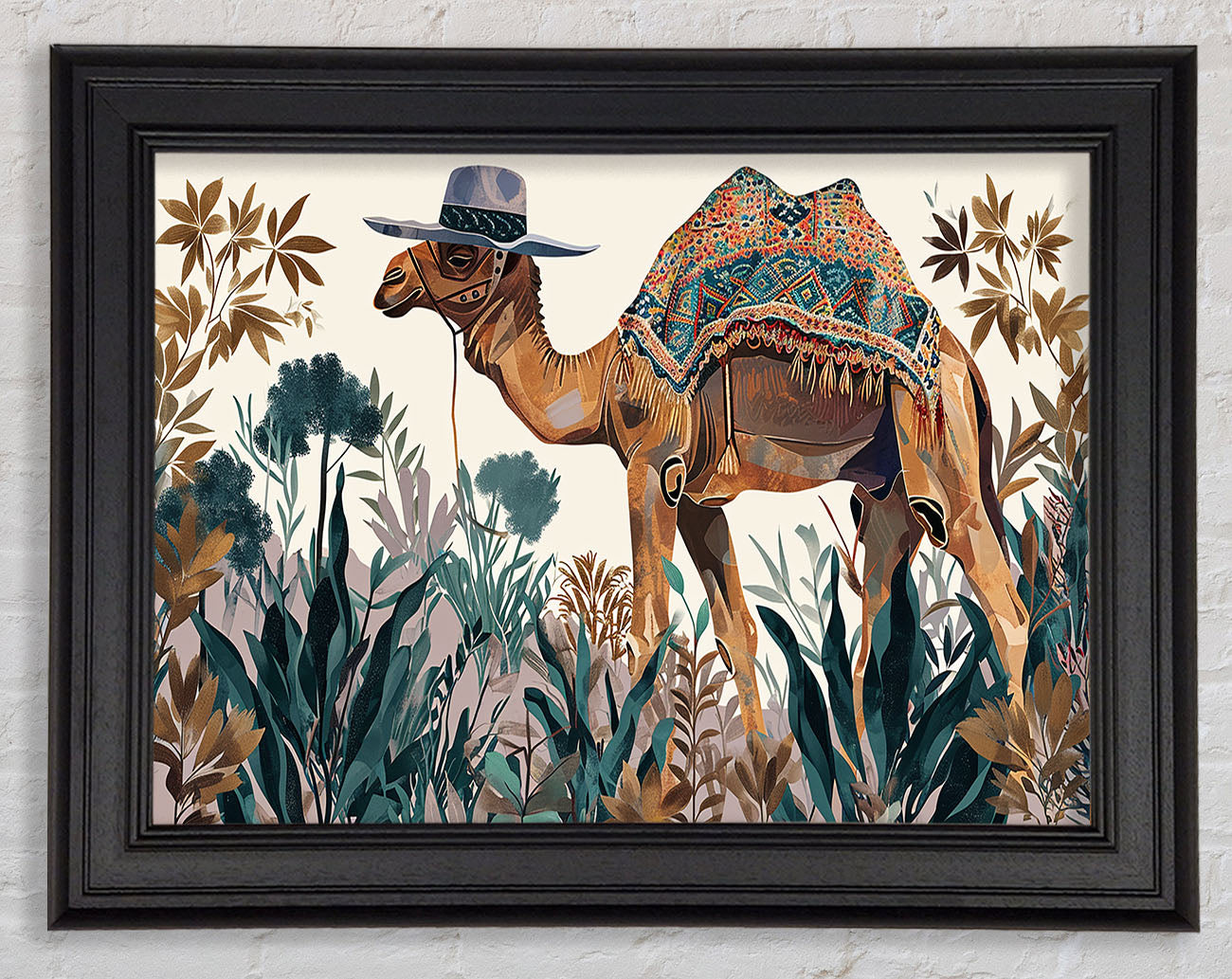 Camel Hat Egypt Framed Print
