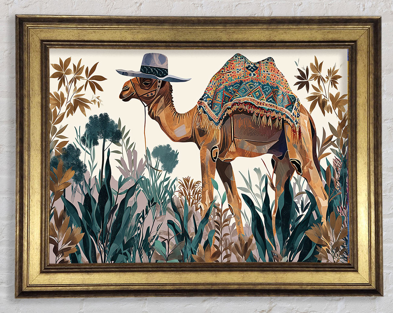 Camel Hat Egypt Framed Print