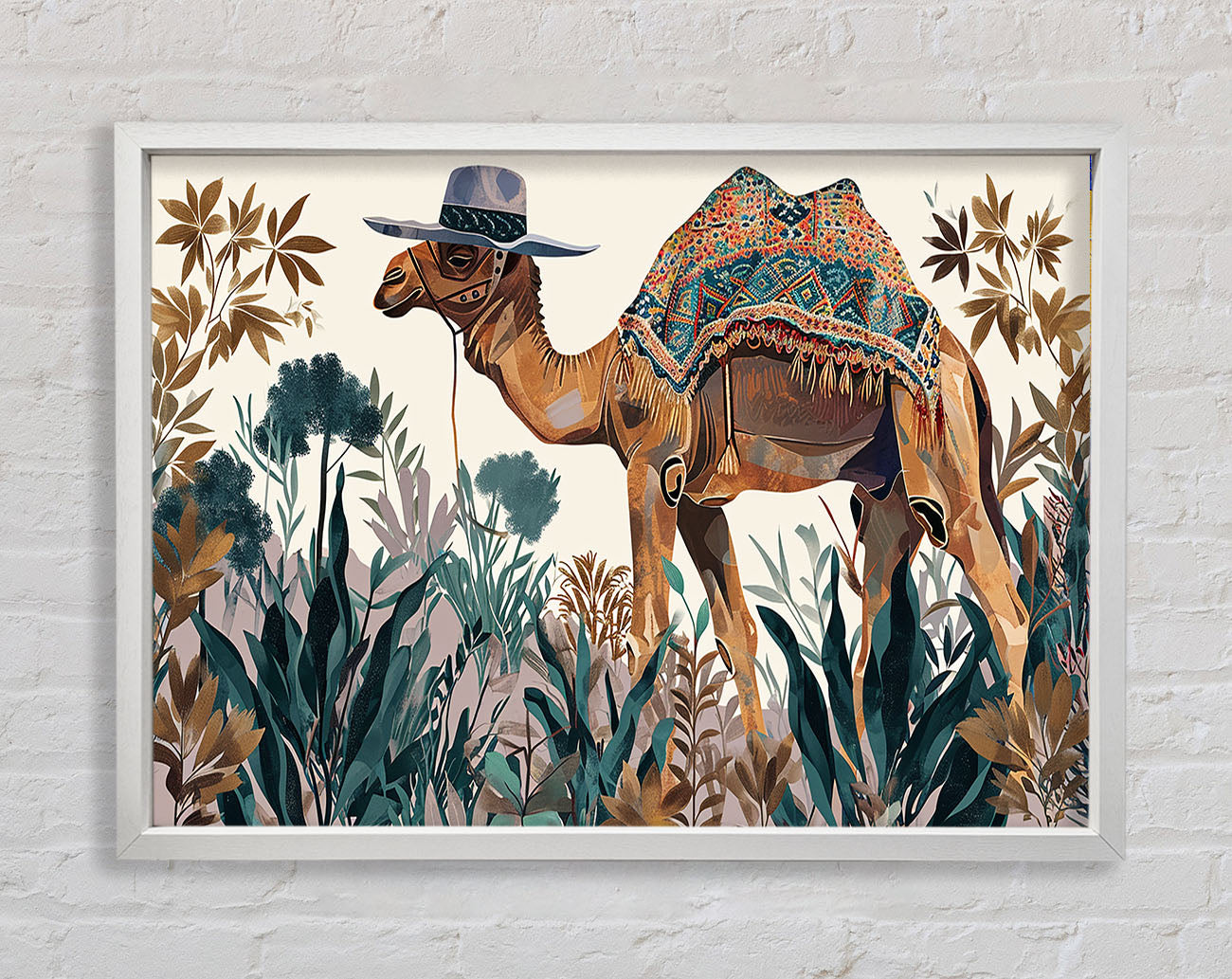 Camel Hat Egypt Framed Print