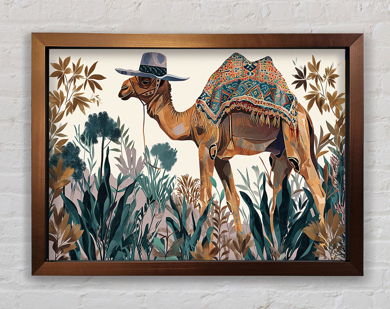 Camel Hat Egypt Framed Print