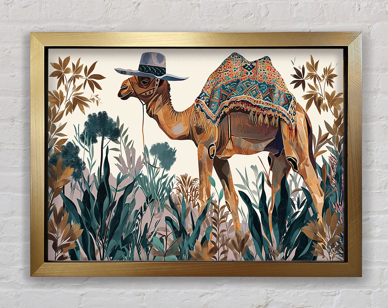 Camel Hat Egypt Framed Print