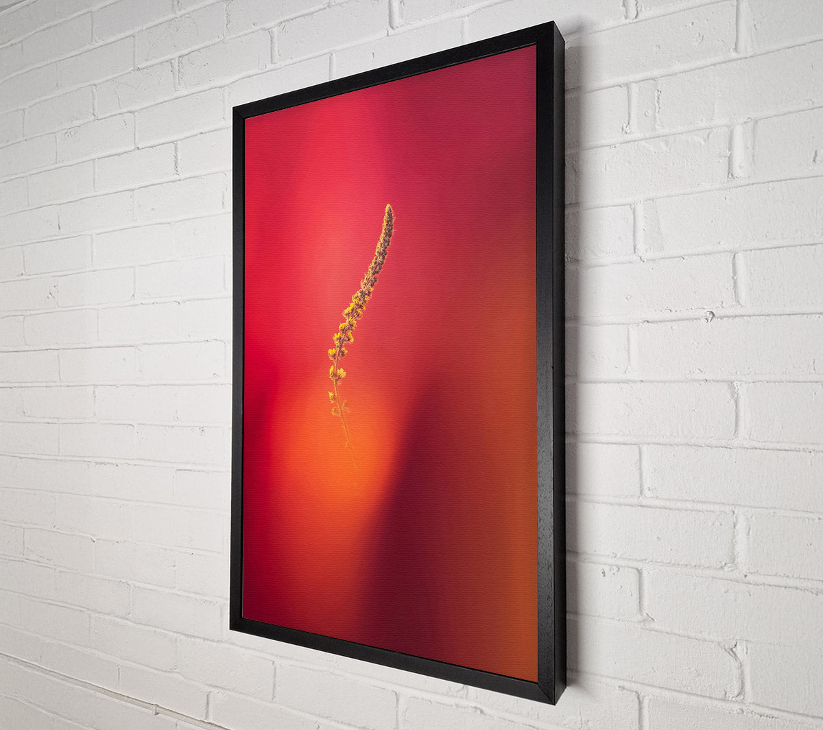 Red And Golden Branch Canvas Wall Art