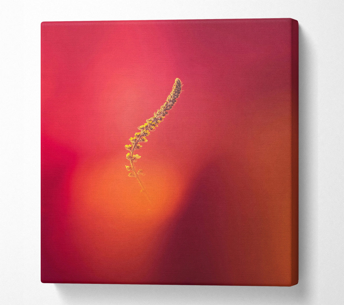 Red And Golden Branch Canvas Wall Art