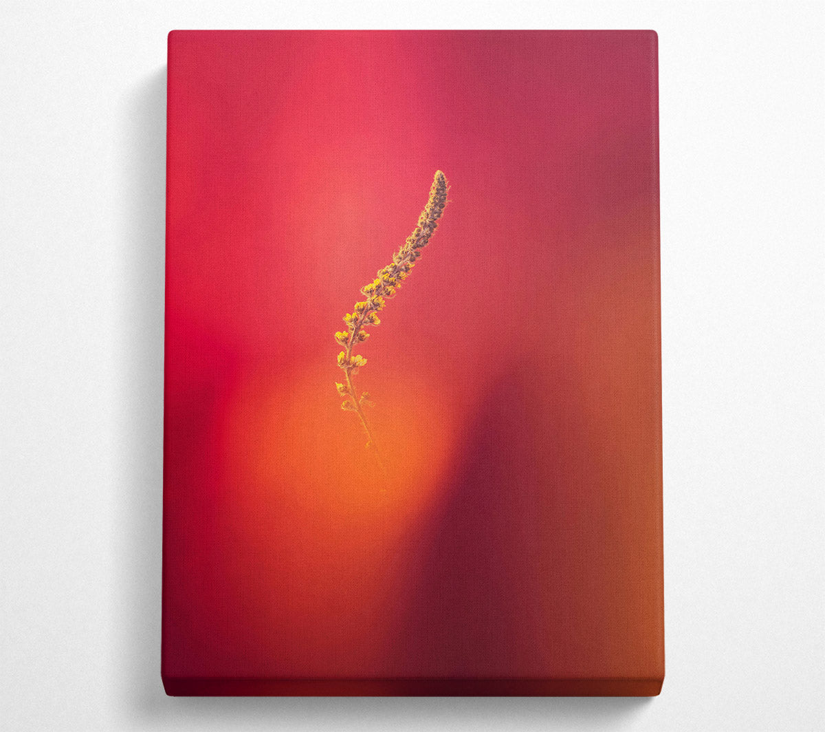 Red And Golden Branch Canvas Wall Art