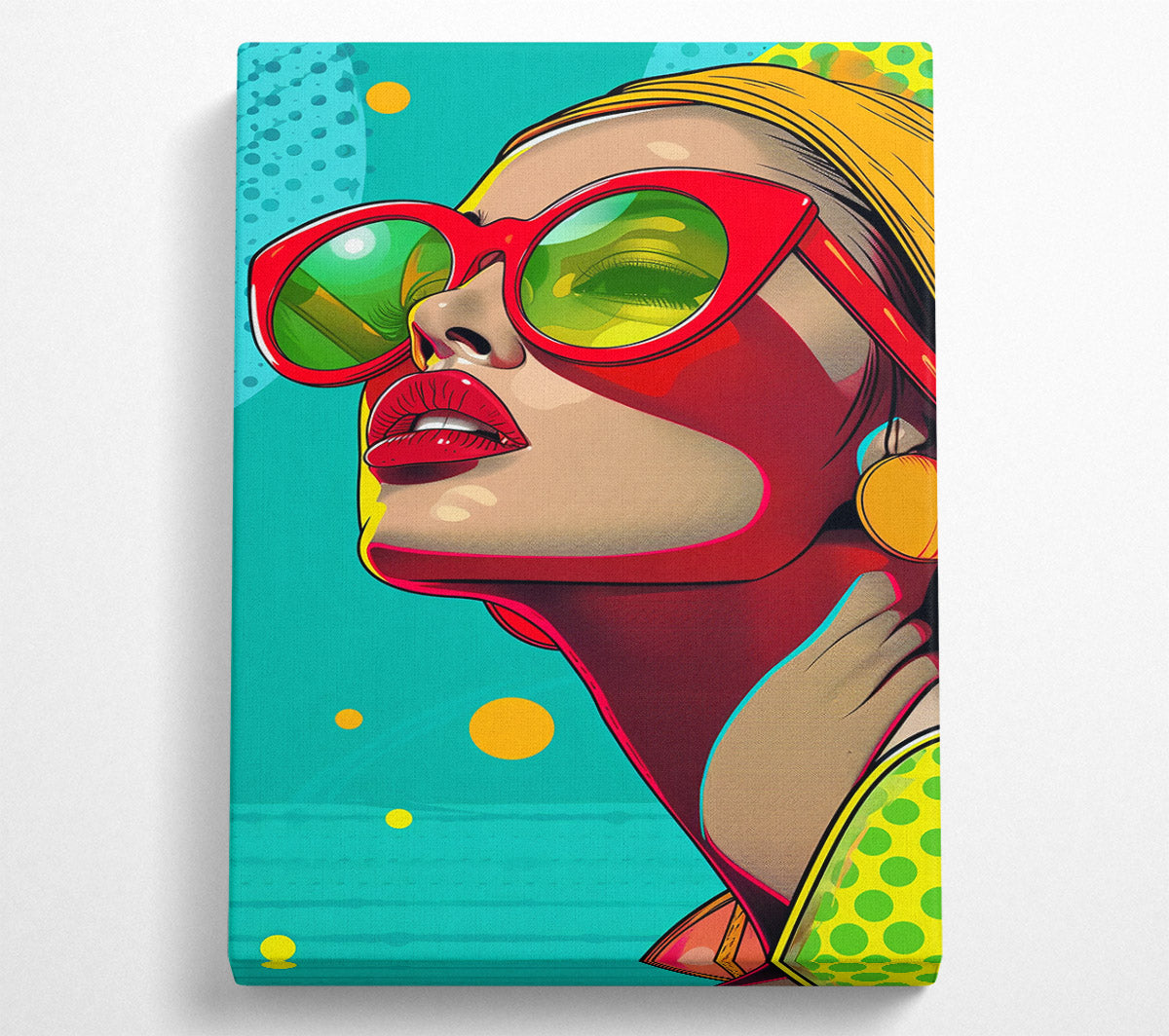 Red Sunshades Dream Canvas Wall Art